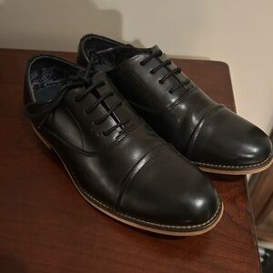 Classic Black Leather boys Dress Shoes